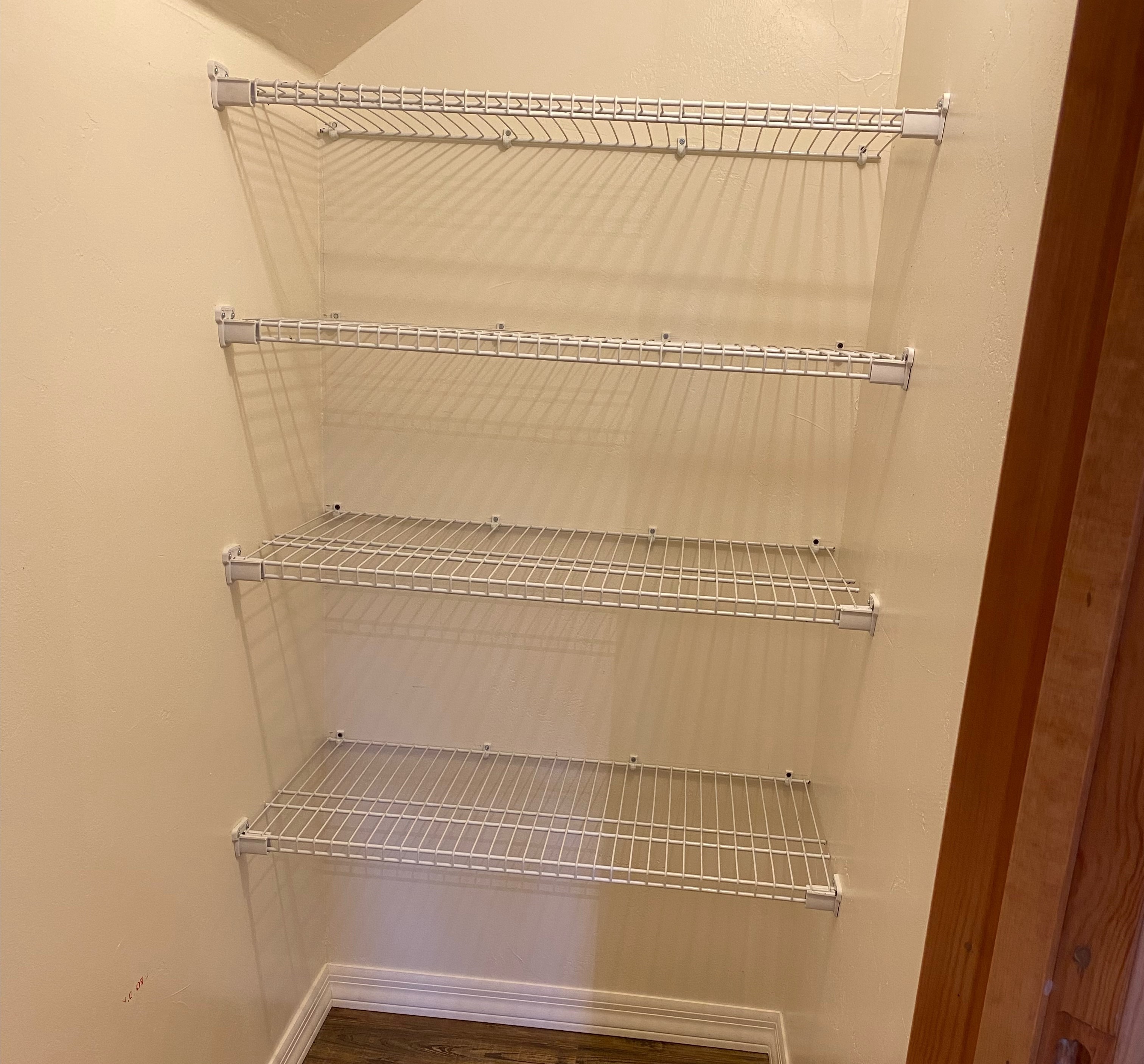 pantry shelves after